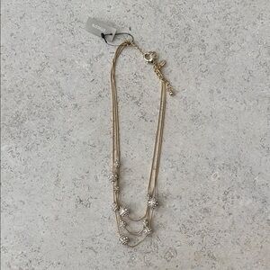 Chico's Elegant Gold Necklace with Sparkling Accents